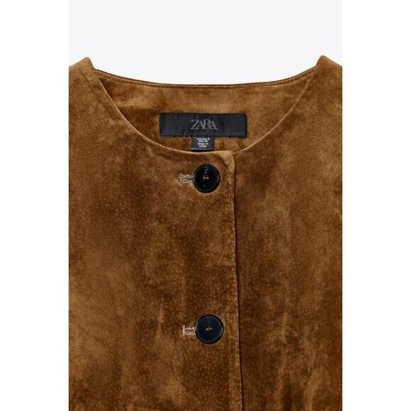 ZARA 100% LEATHER JACKET - Picture 9 of 9